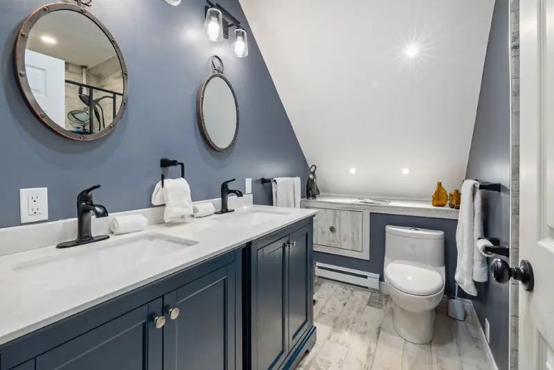 Upper Loft Ensuite with Double Vanity & Large Shower