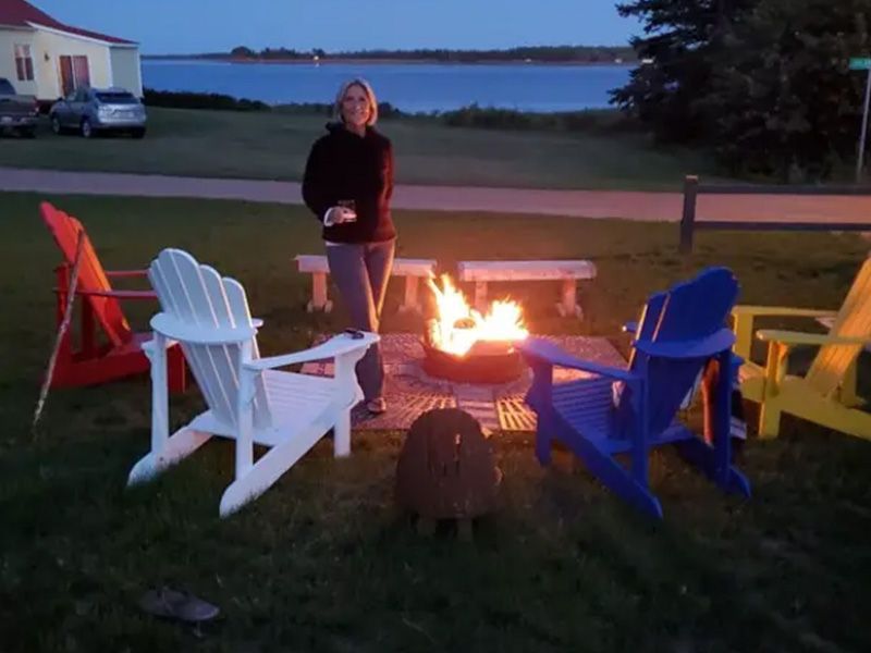 View from Fire Pit Area Plenty of Wood and Starter